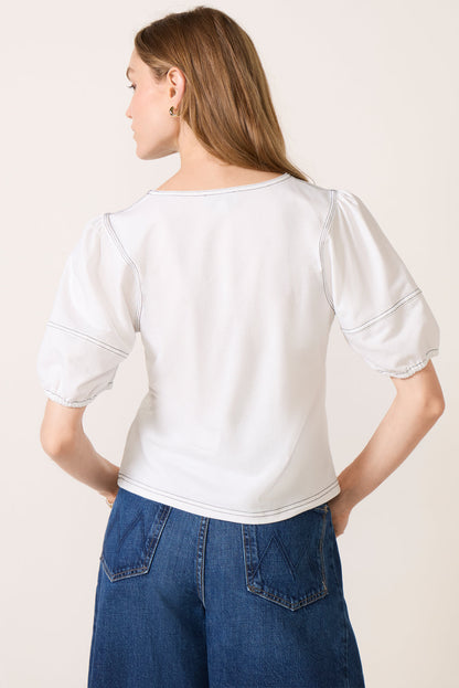 Memphis Contrast Stitch Top