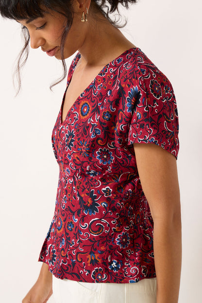 Lilly Waist Pintuck Blouse