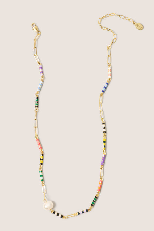 Le Stripe Pearl Necklace