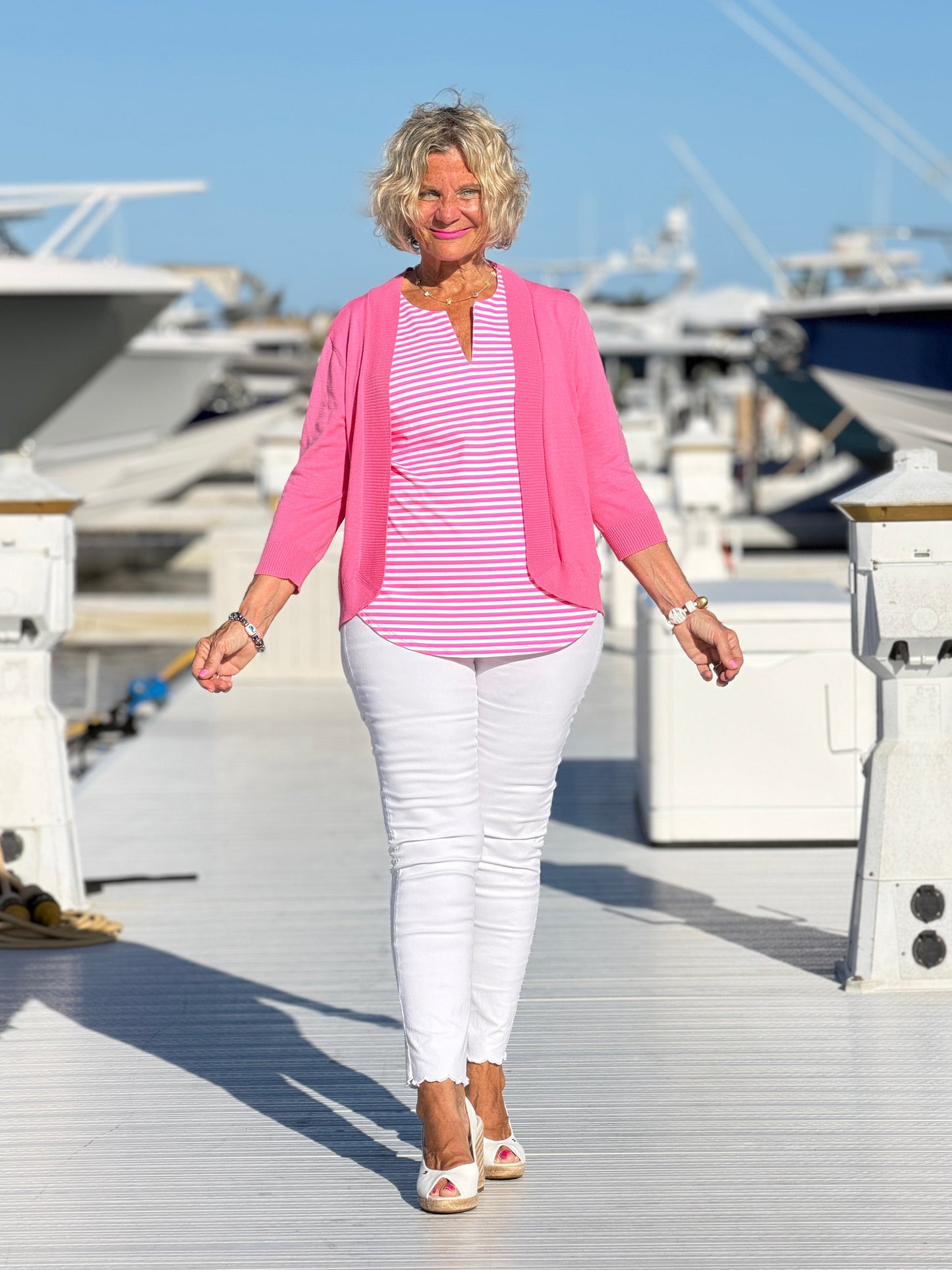 MARINA PINK STRIPE TANK