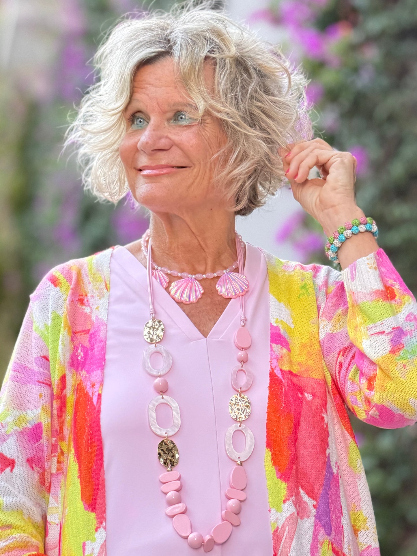 Pink Pearl Shell  Necklace