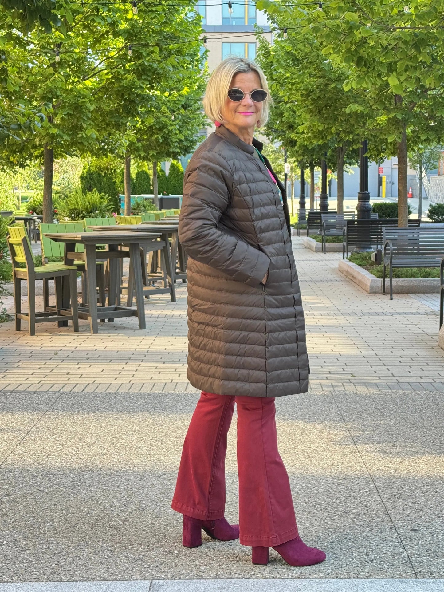 OLIVE LONG PUFFER JACKET