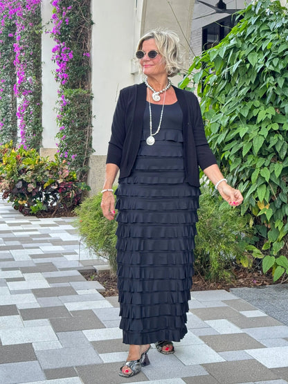 MIAMI NIGHTS  BLACK BLACK CHA CHA DRESS