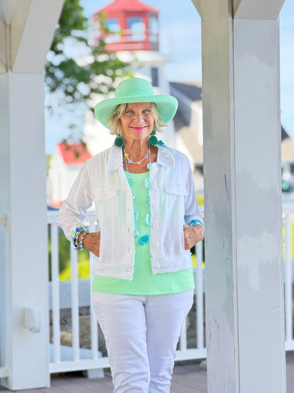 MINT MOSAIC LINEN JACKET