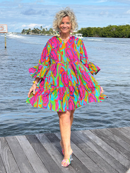 Multi Woodgrain Taos Dress