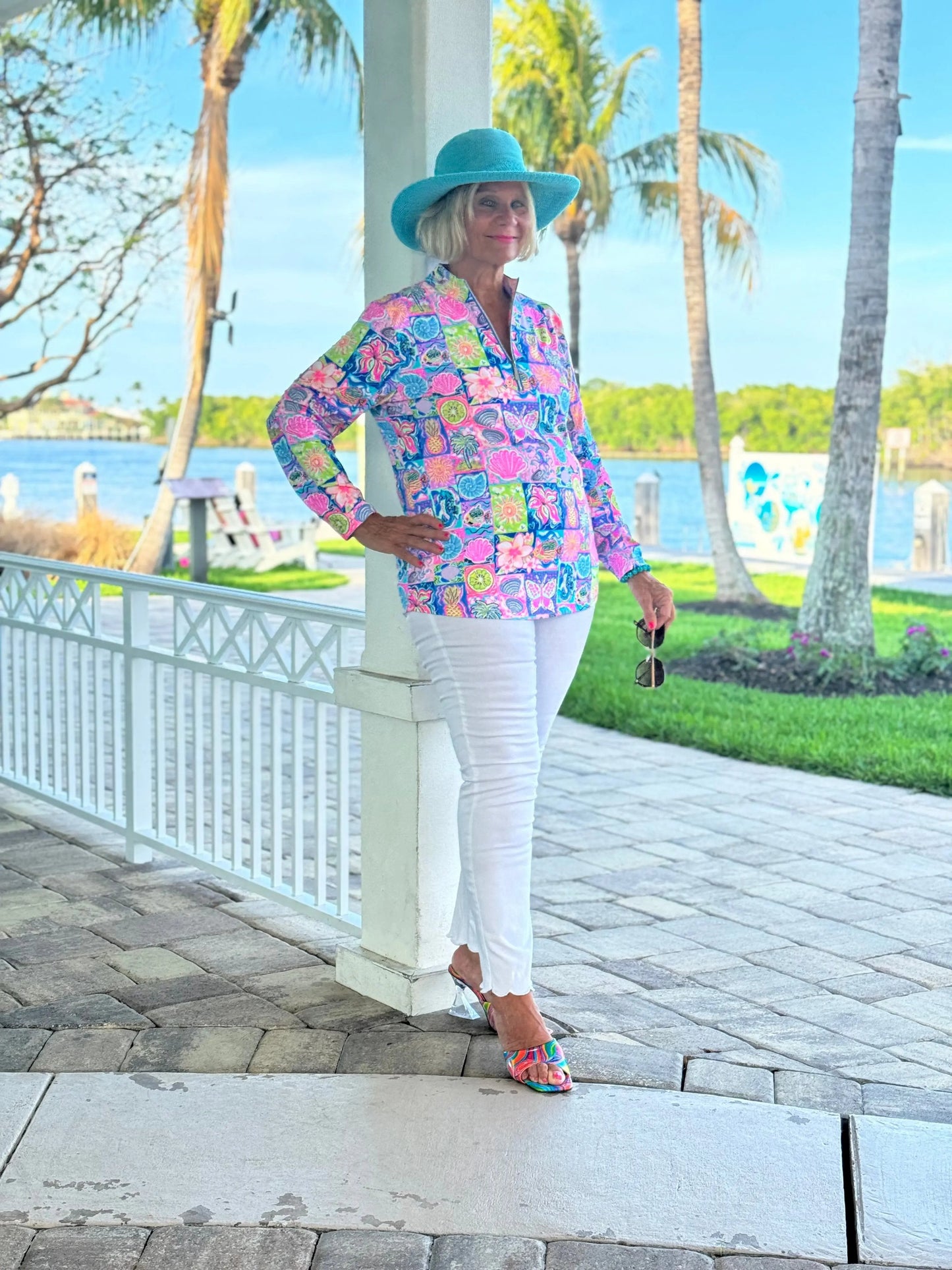 SANDY BEACH COLOR HALF ZIPPER