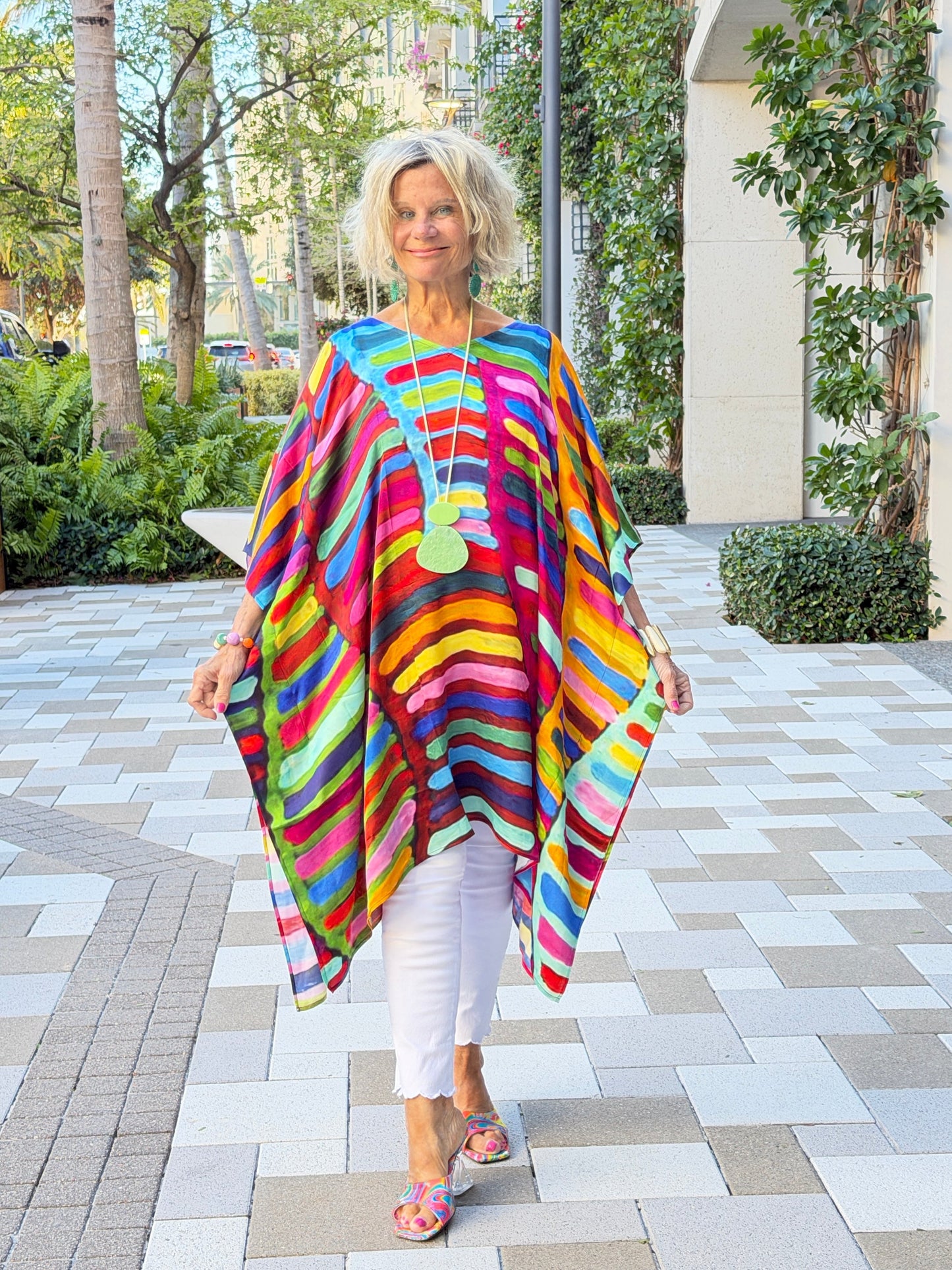 Multi Stripes Modal Kaftan
