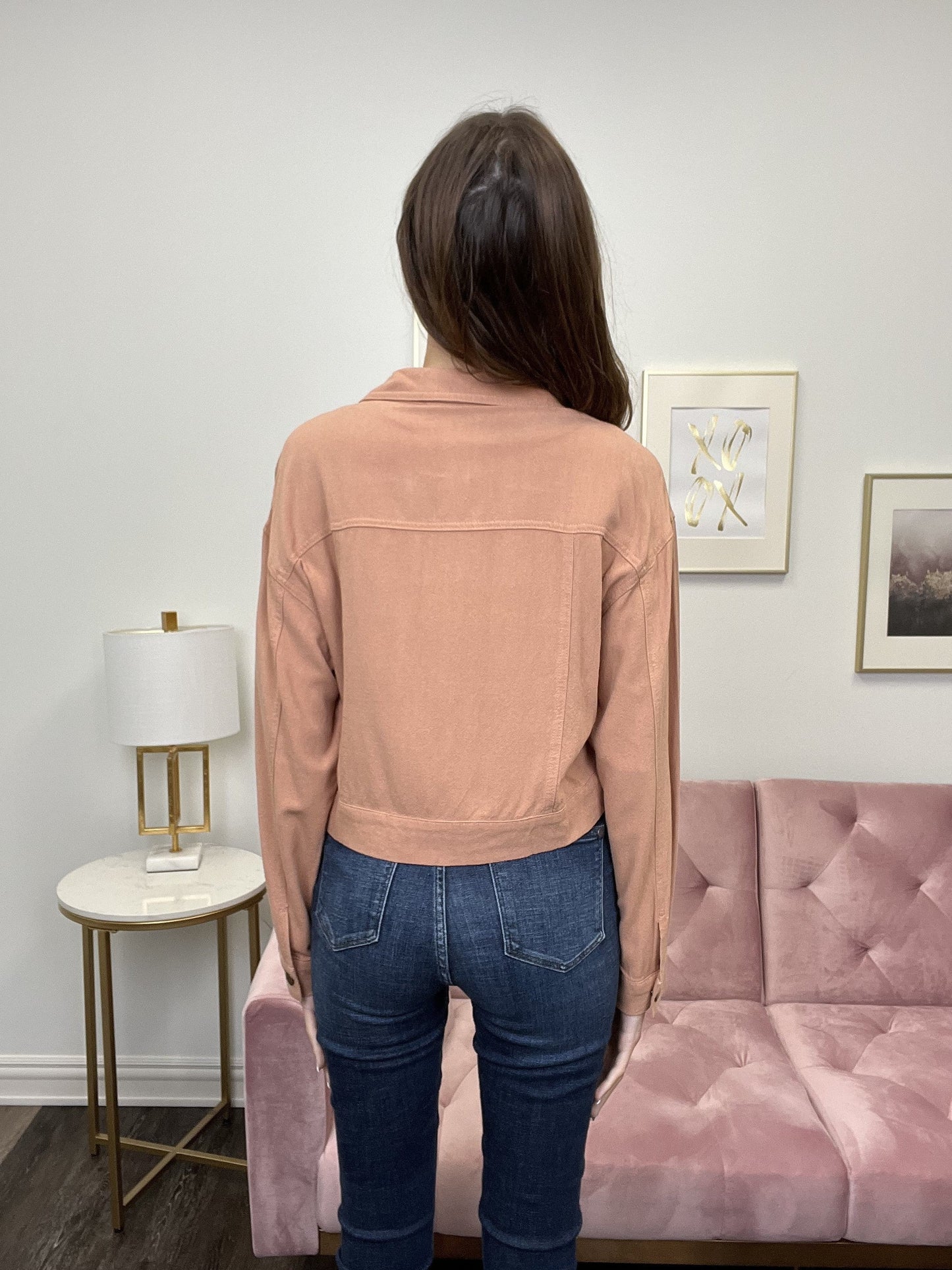 Cream Of The Crop Women's Collared Linen Jacket