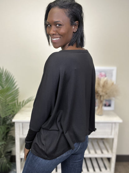 Lets Travel Women's Soft Relaxed Long Sleeve Top