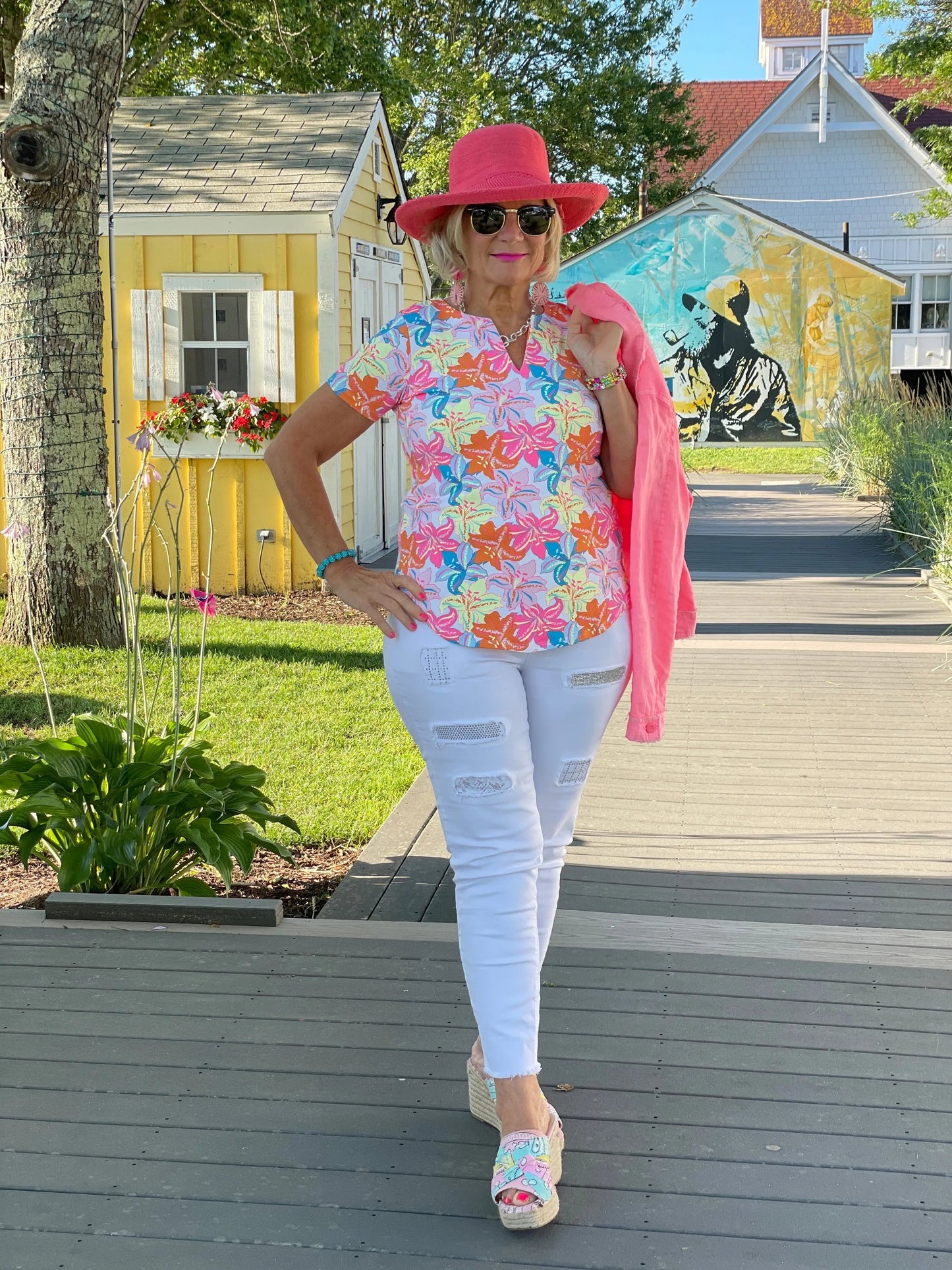 PALM BEACH GARDEN SHORT SLEEVE TOP