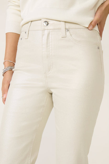 Lennon  Cropped Bootcut Coated Jean