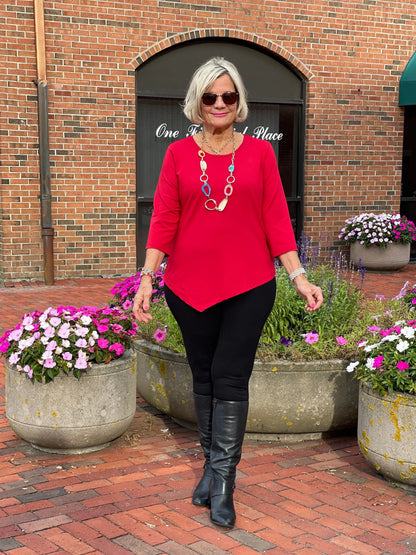 LULU-CRIMSON ASYMMETRIC TOP