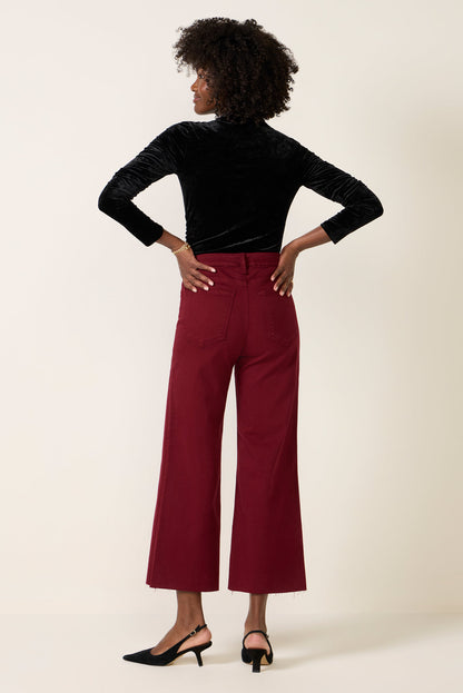 Meg Wide Leg w Raw Hem Jean