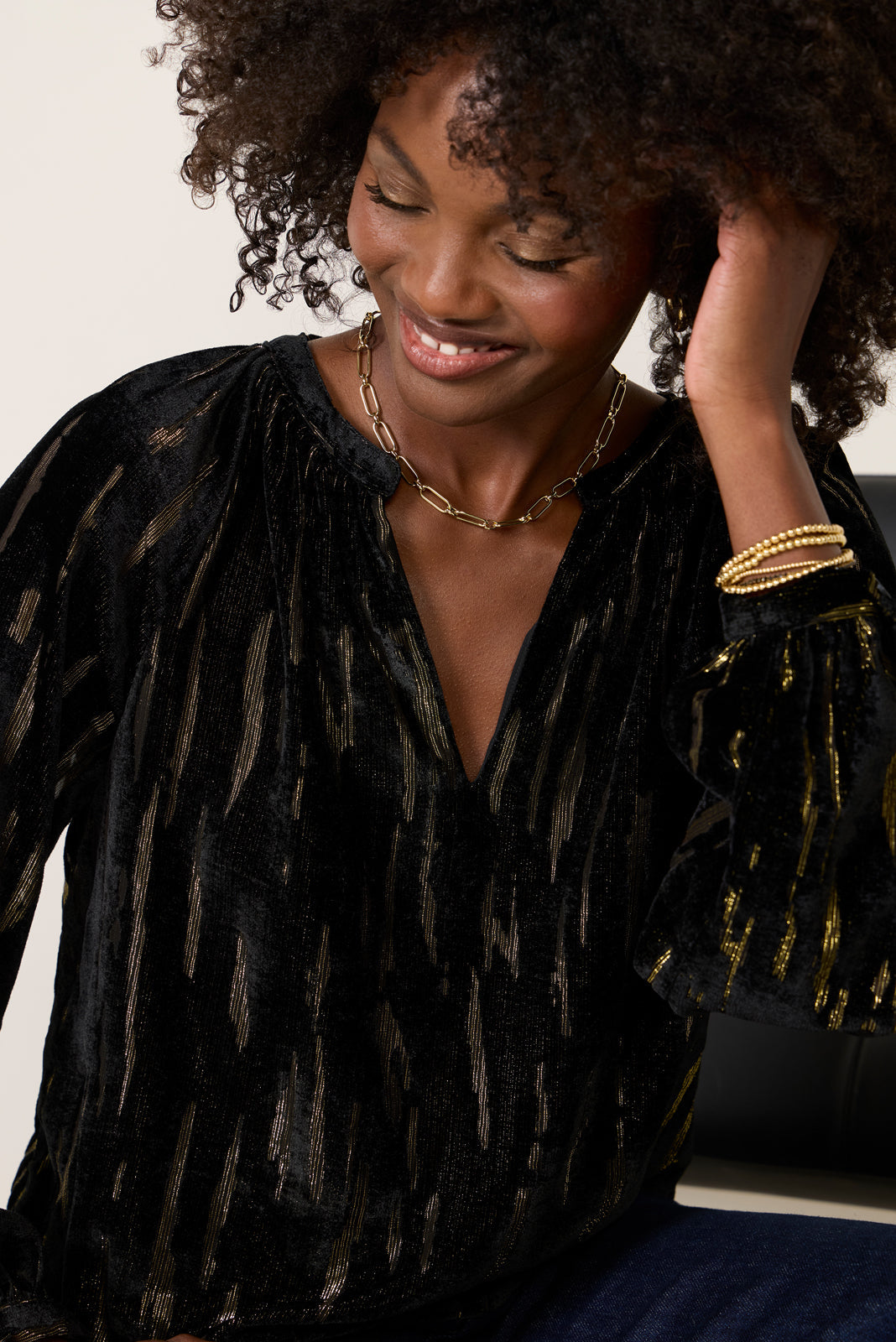 Lucy Velvet Burnout Blouse