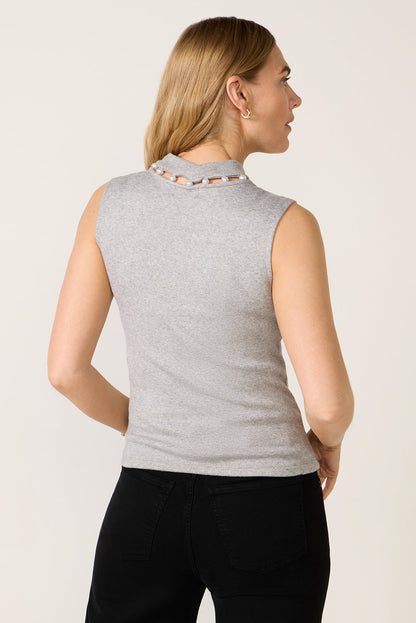 Julie Sleeveless Pearl Inset Top