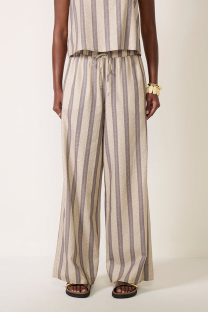 Leah Linen Stripe Pant