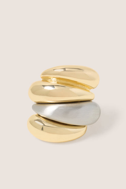 Lea TwoTone Statement Ring