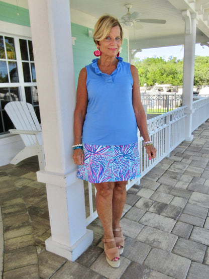PERIWINKLE RUFFLE TOP