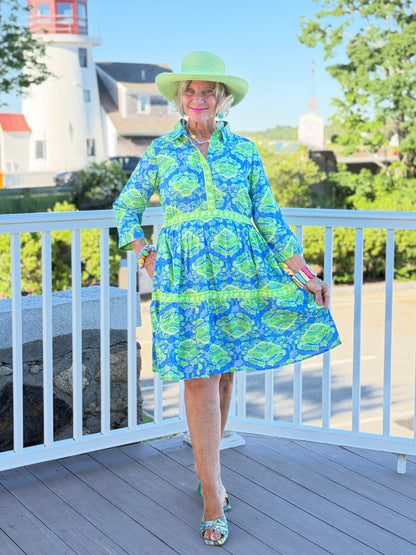 SEA GLASS TREASURE COLLLAR DRESS