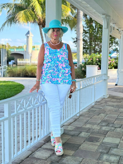SPLASH OF PINK  CHA CHA TANK