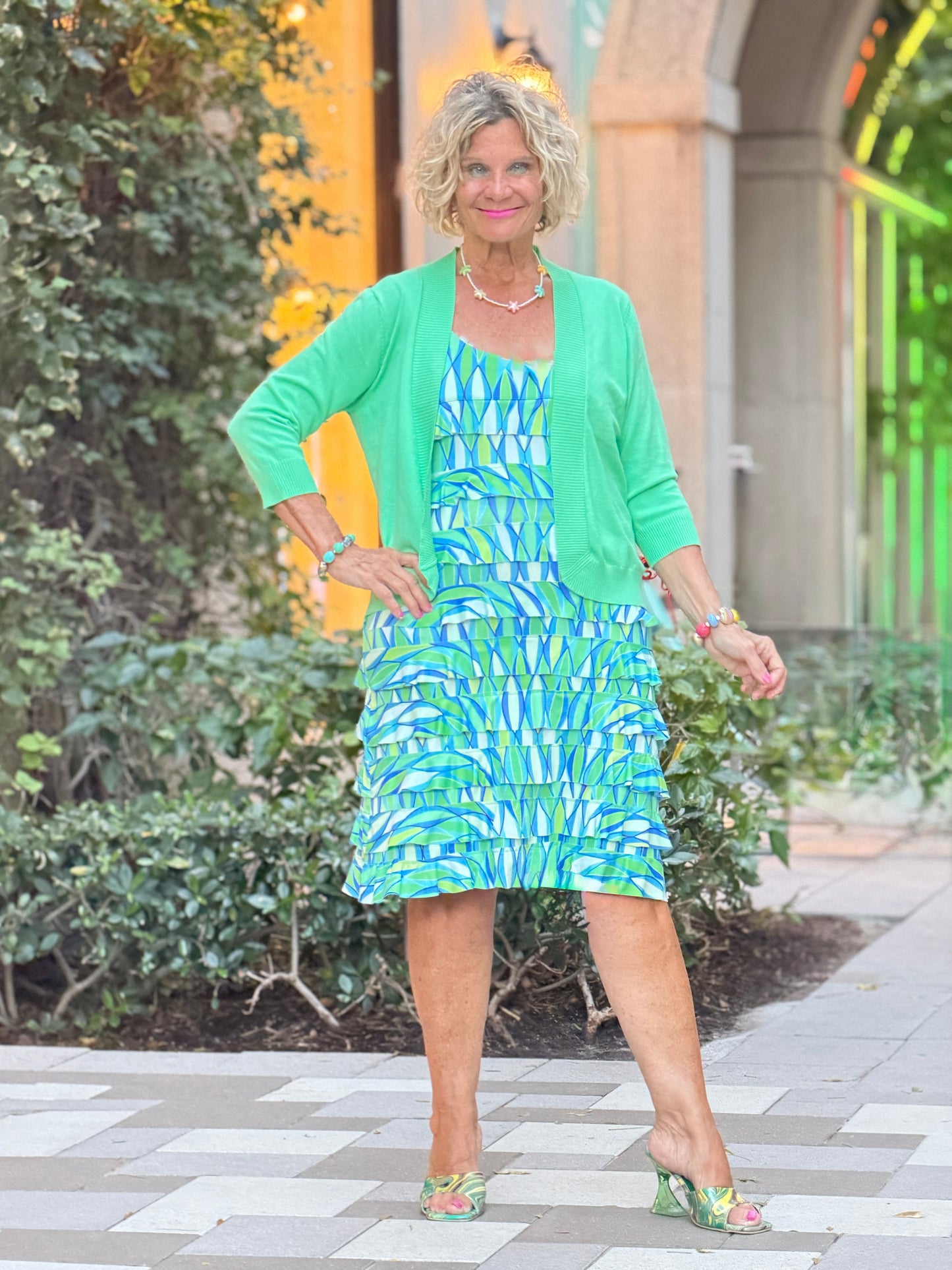SEA GLASS WAVES CHA CHA DRESS