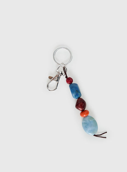 Loved And Lost Beaded Keychain Silver / Multi