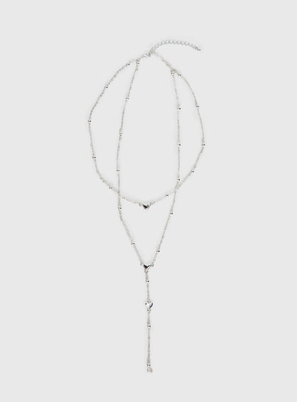 Whatever You Need Y Necklace Silver