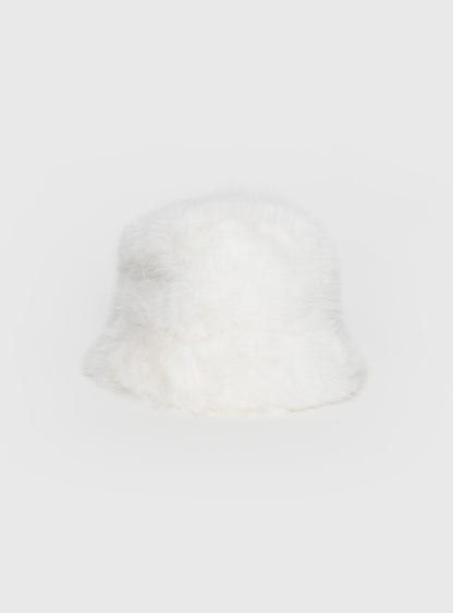 Snow Angel Fluffy Hat White