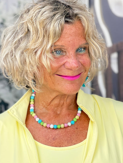 Pink Beach Bling Necklace