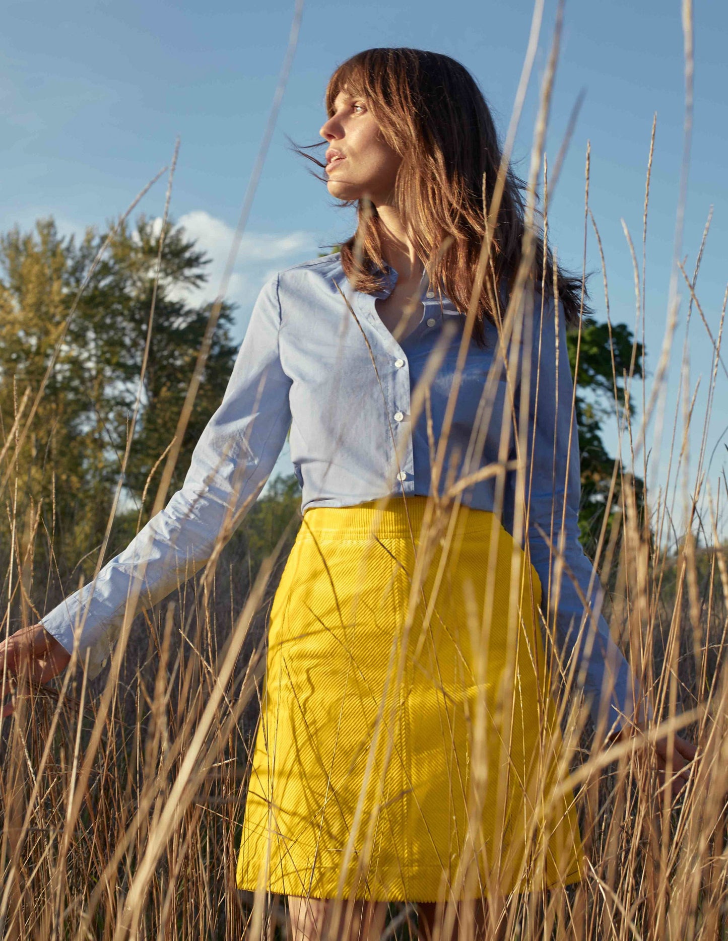 Beresford Mini Skirt-Maize Yellow