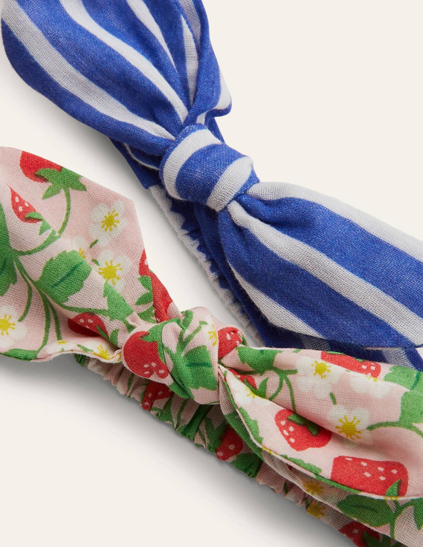 Bow Headbands 2 Pack-Pink Strawberry/Blue