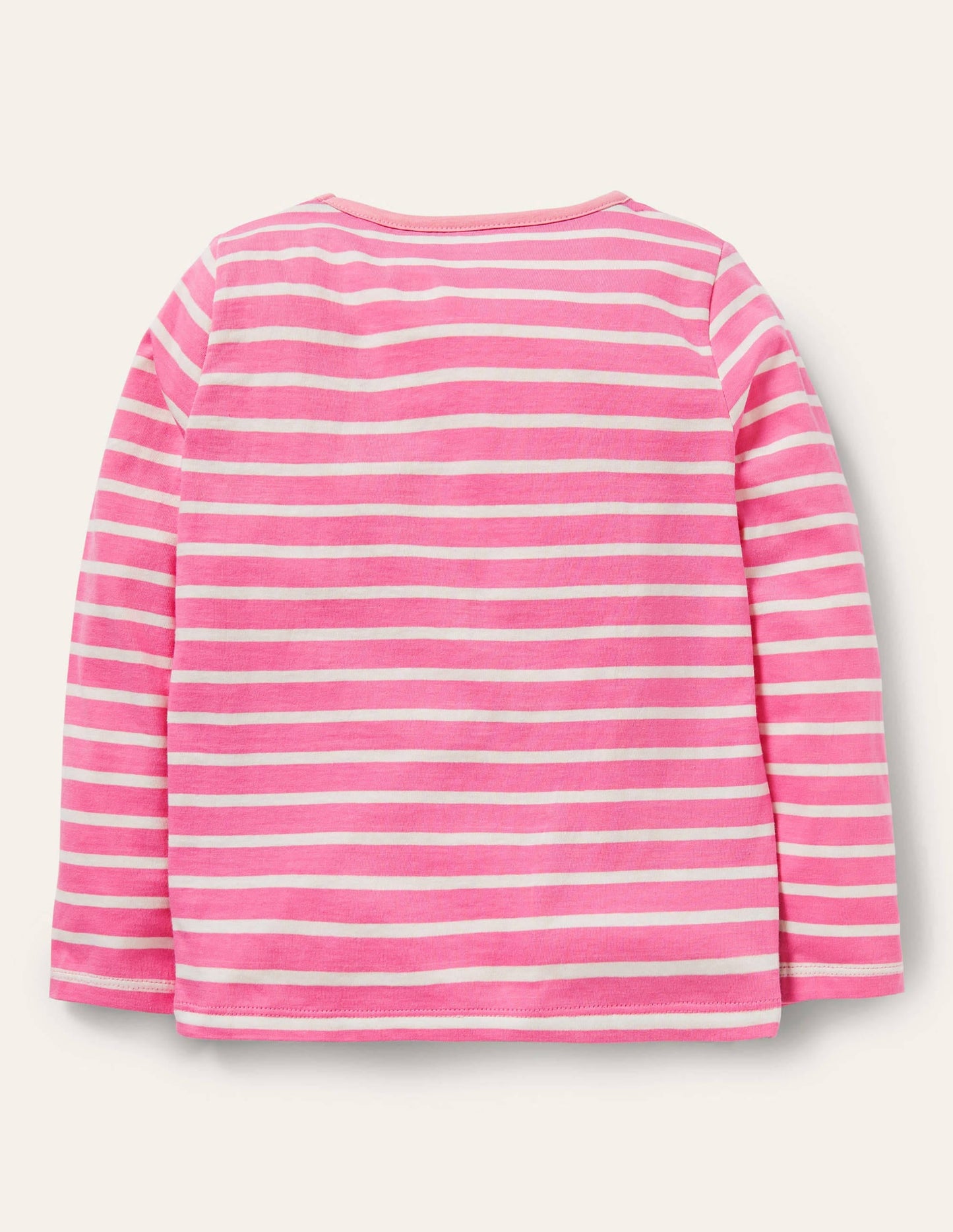 Big Appliqué T-shirt-Petal Pink/ Ivory Squirrel