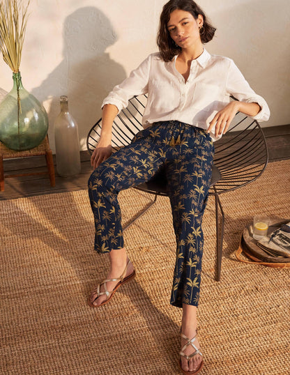 Bembridge Pants-French Navy, Rainforest