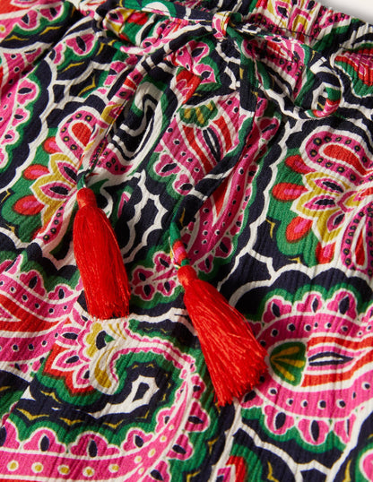 Bembridge Pants-French Navy, Summer Paisley