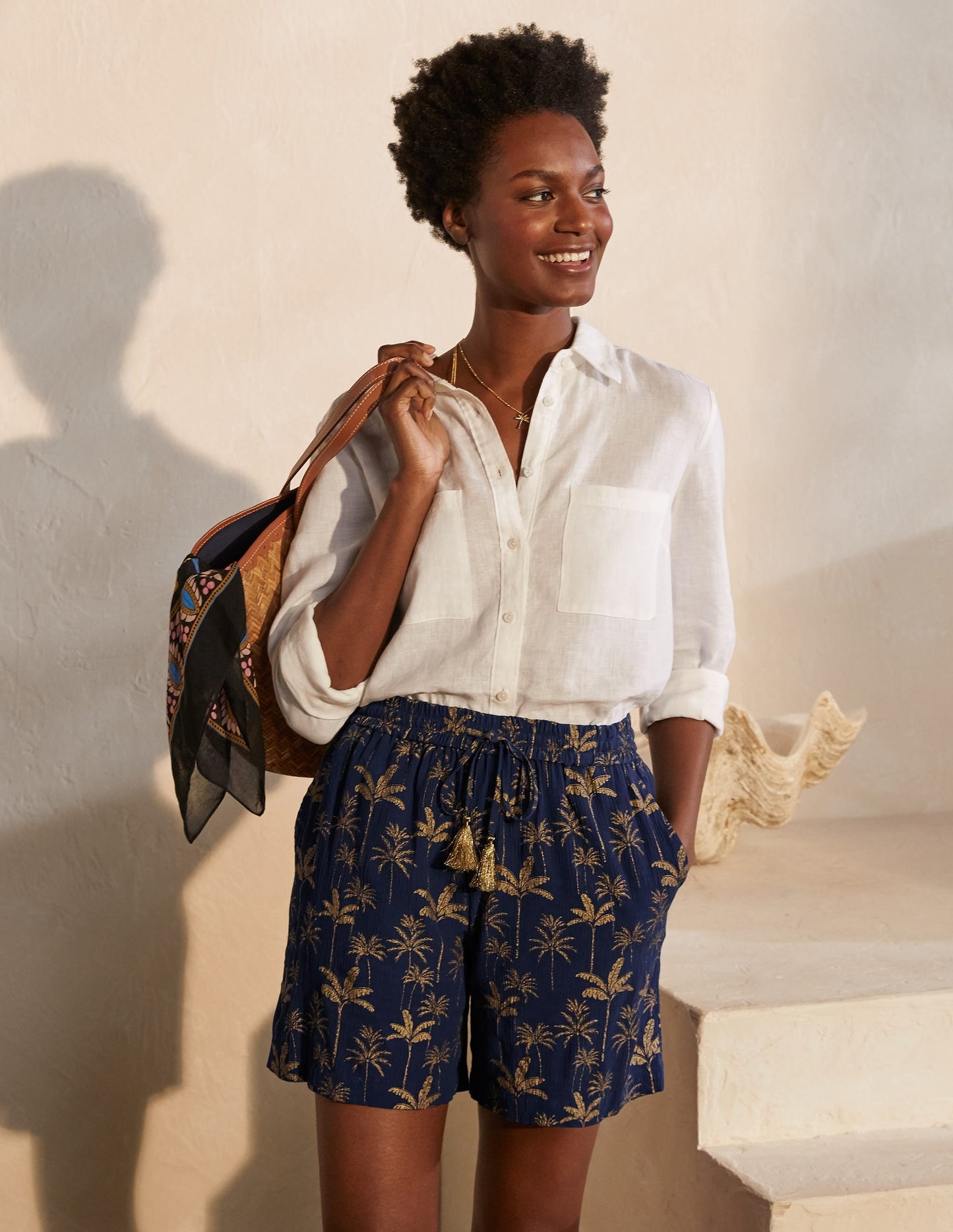 Bembridge Shorts-French Navy, Rainforest