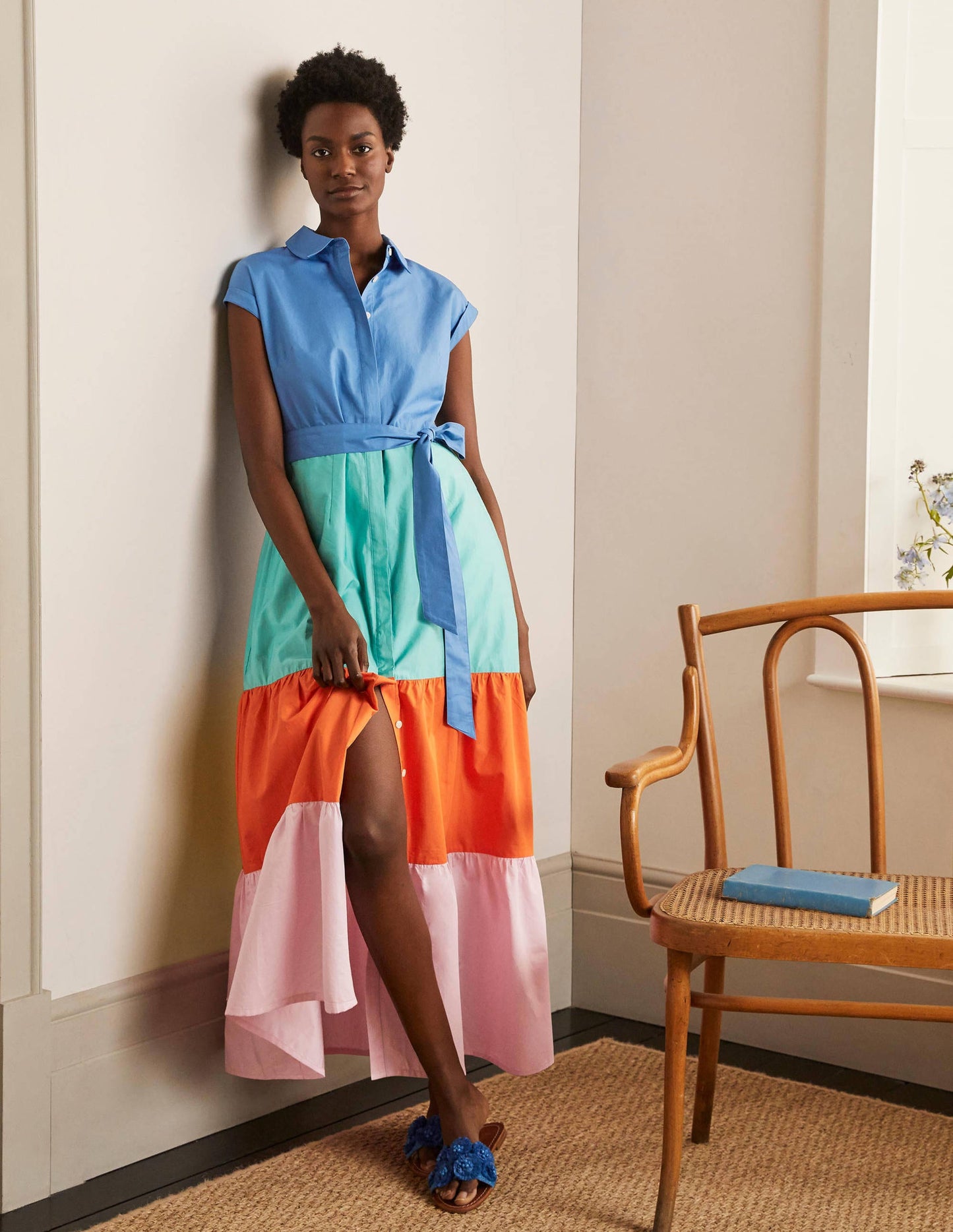 Betty Maxi Shirt Dress-Marina
