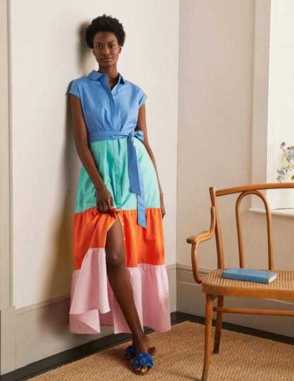 Betty Maxi Shirt Dress-Marina