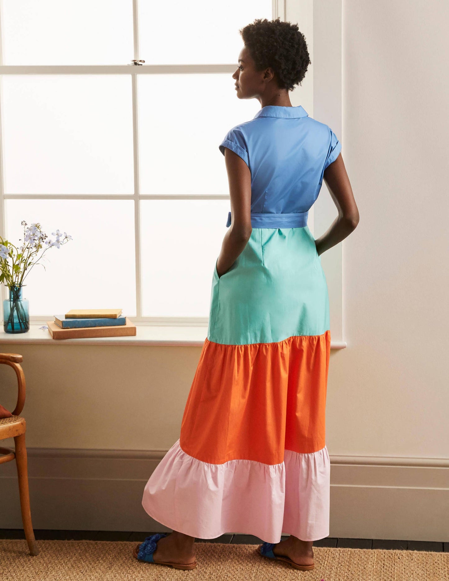 Betty Maxi Shirt Dress-Marina