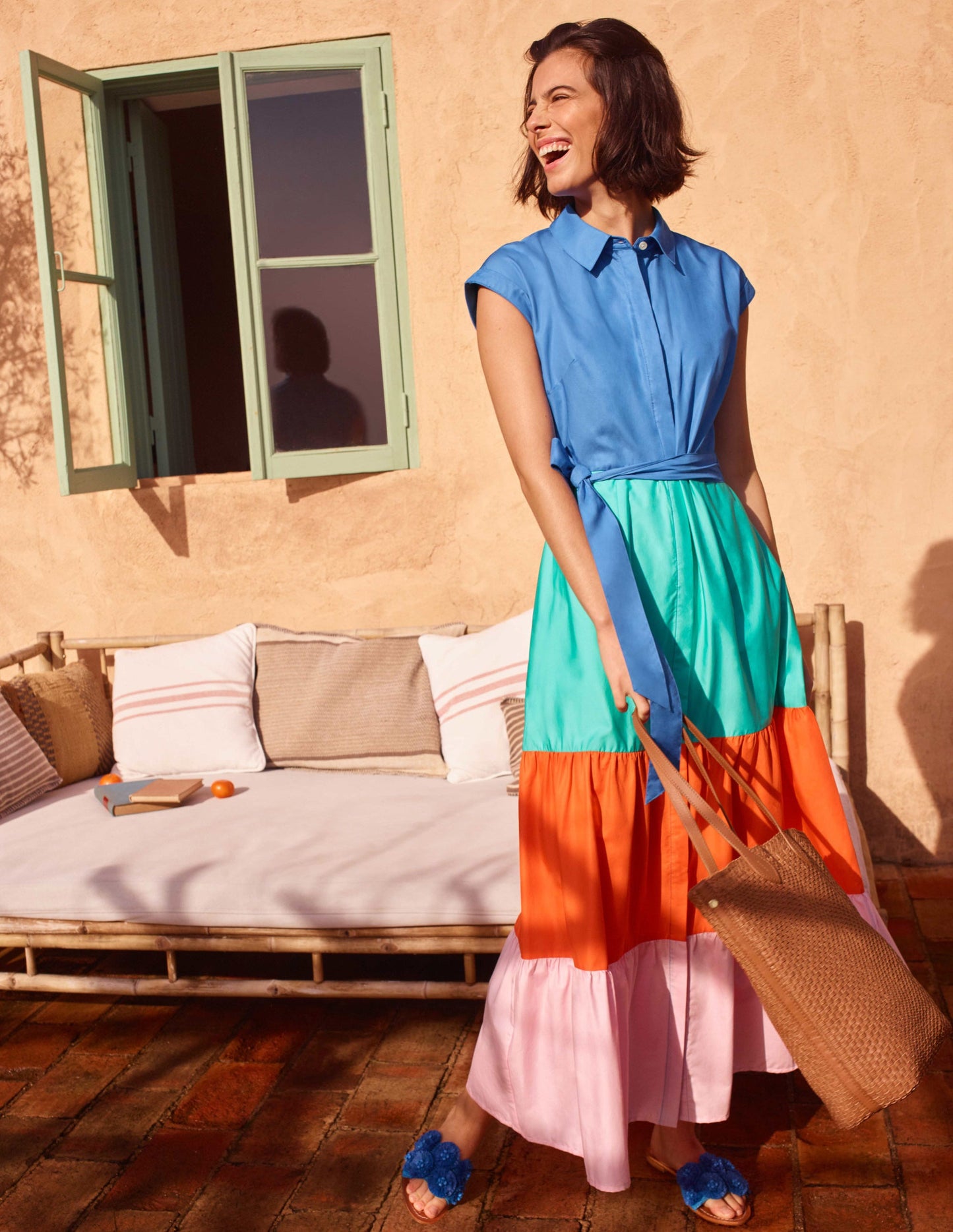 Betty Maxi Shirt Dress-Marina