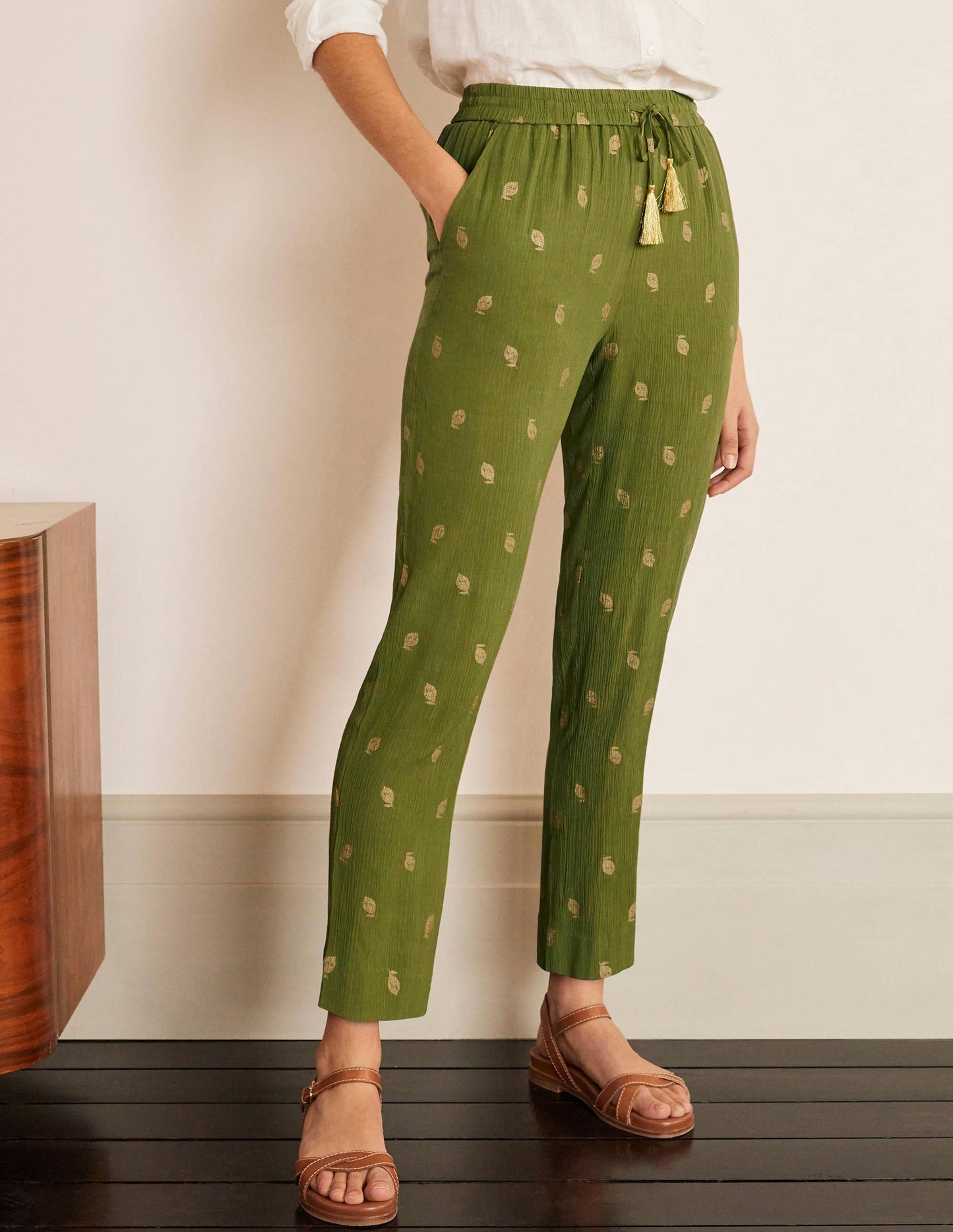 Bembridge Pants-Pea, Citrus Fruit Foil