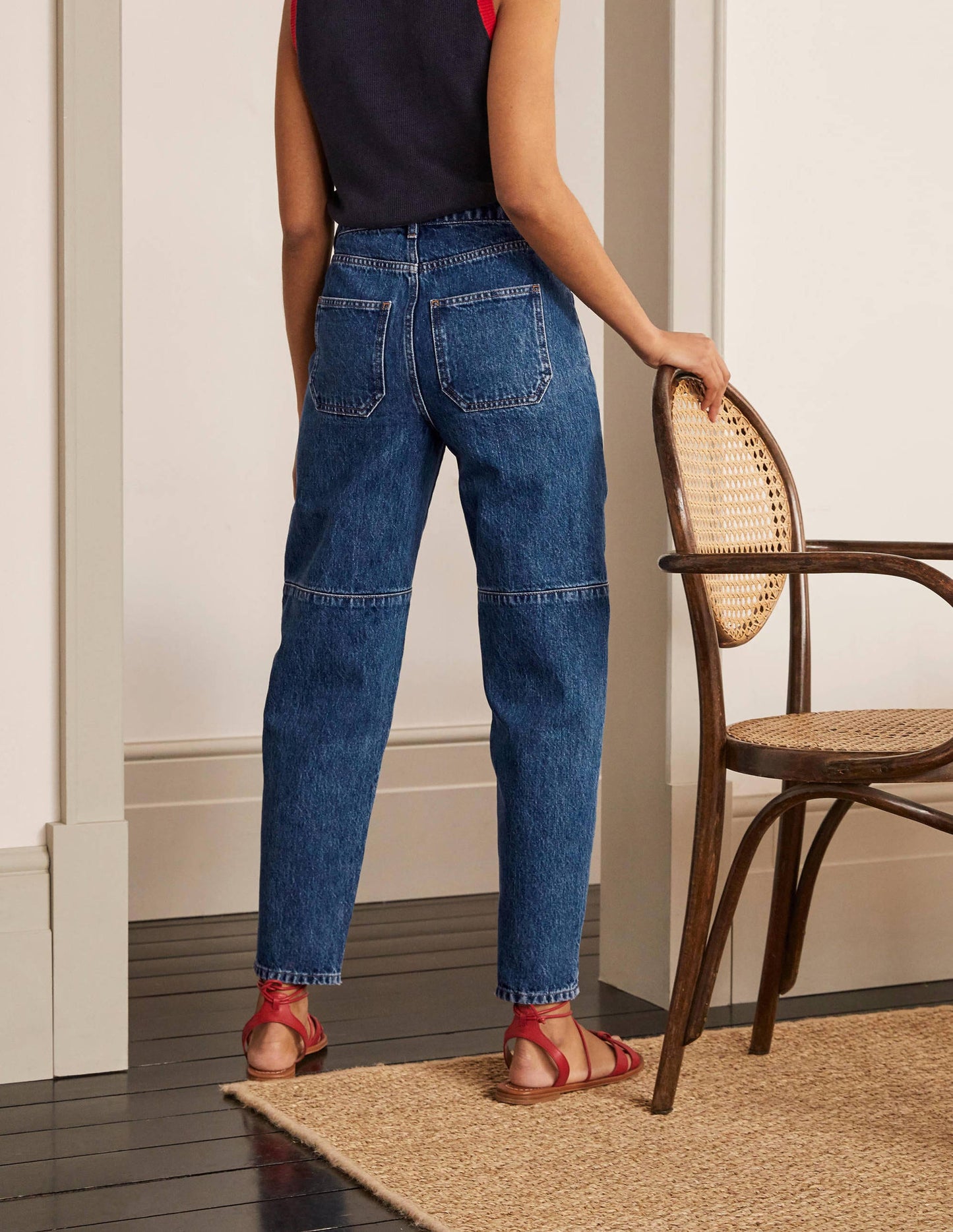 Big Pocket Balloon Jeans-Mid Vintage