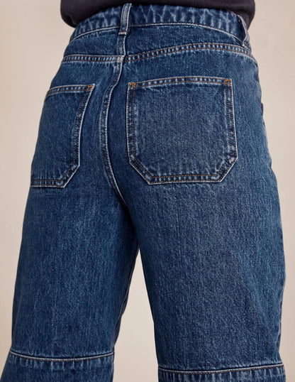 Big Pocket Balloon Jeans-Mid Vintage