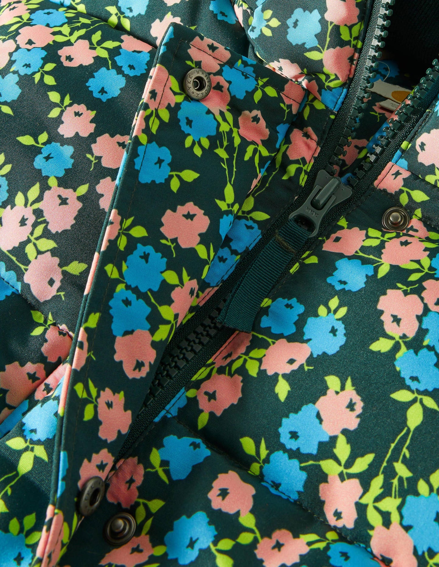 Brecon Puffer Coat-Midnight Garden Abstract Sprig