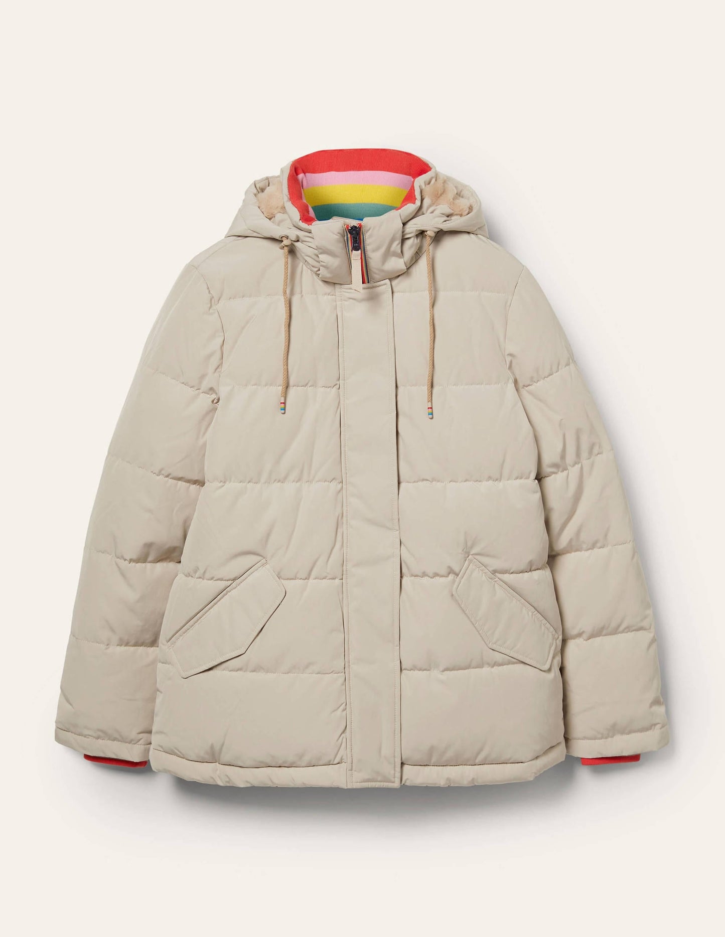 Brecon Puffer Coat-Linen