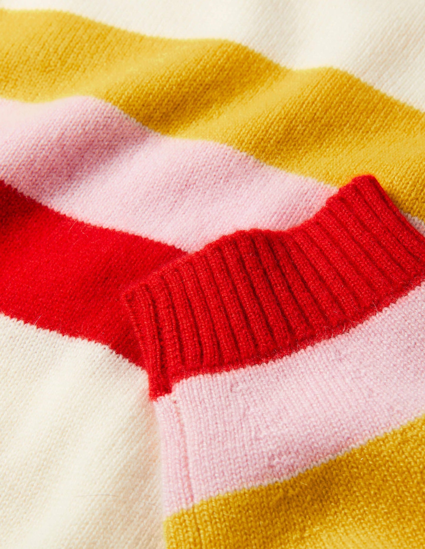 Bell Sleeve Cashmere Sweater-Ruby, Citrine Stripe