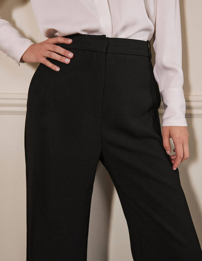 Bootcut Suit Pants-Black