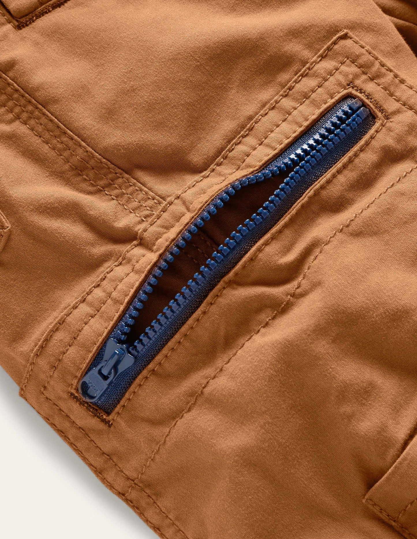 Brown Draw String Cargo Pants-Butterscotch Brown