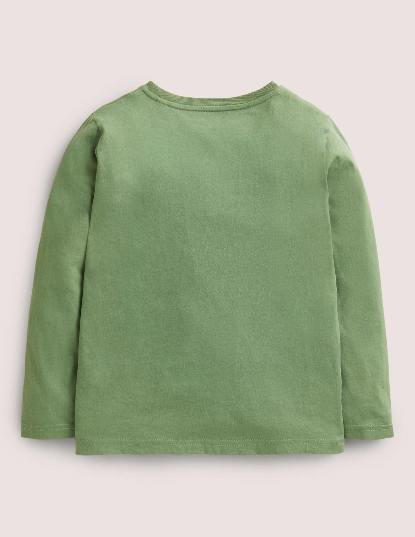 Big Appliqué T-shirt-Safari Green Dinosaurs