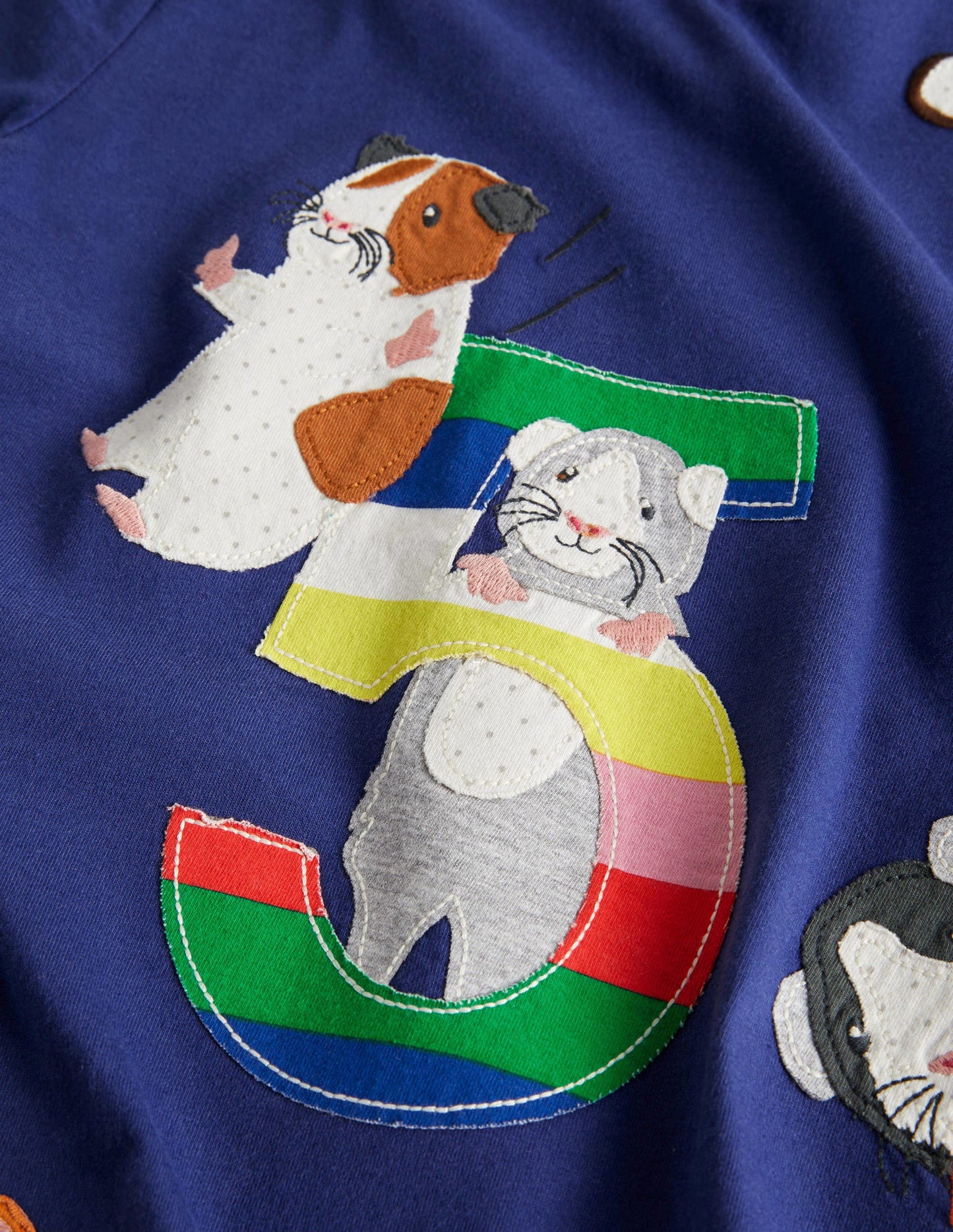 Birthday Appliqué T-shirt-Starboard Guinea Pigs Five