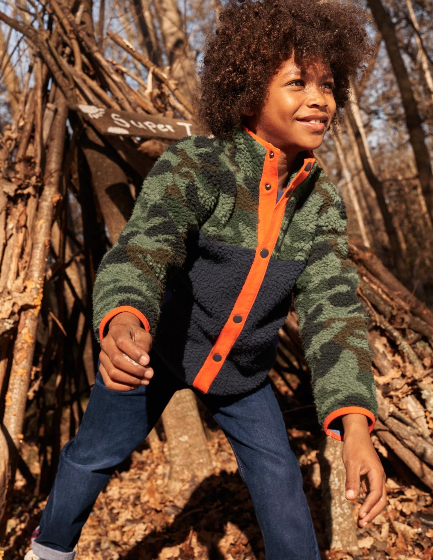 Borg Chuck-on Jacket-Colourblock Camo